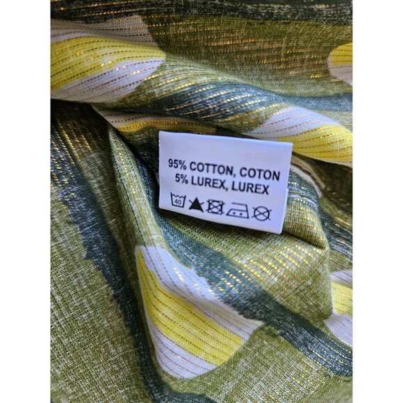 Woodin Mens Large African Pattern Long Sleeve Button Down Green Dress Shirt New - Picture 11 of 12